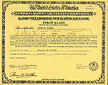 FCC 1st Class Broadcast License
